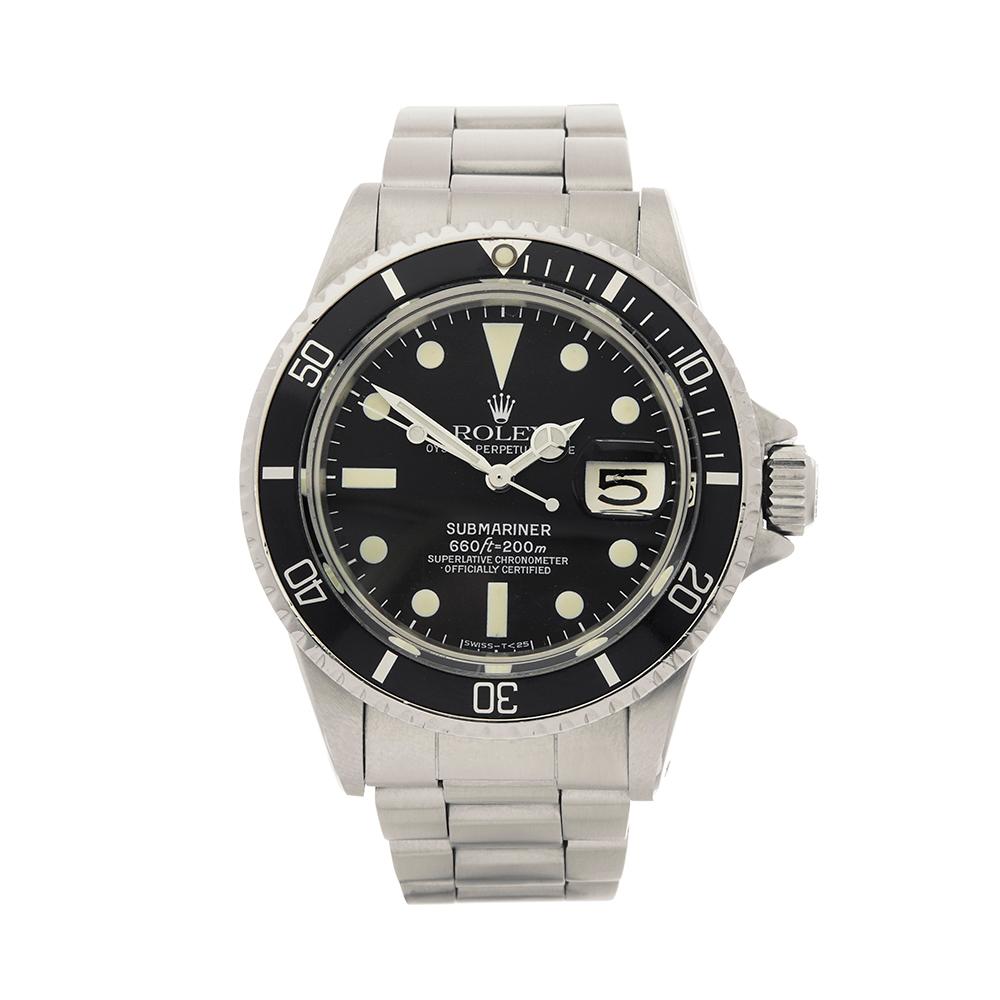1970 Rolex Submariner Stainless Steel 1680 Wristwatch