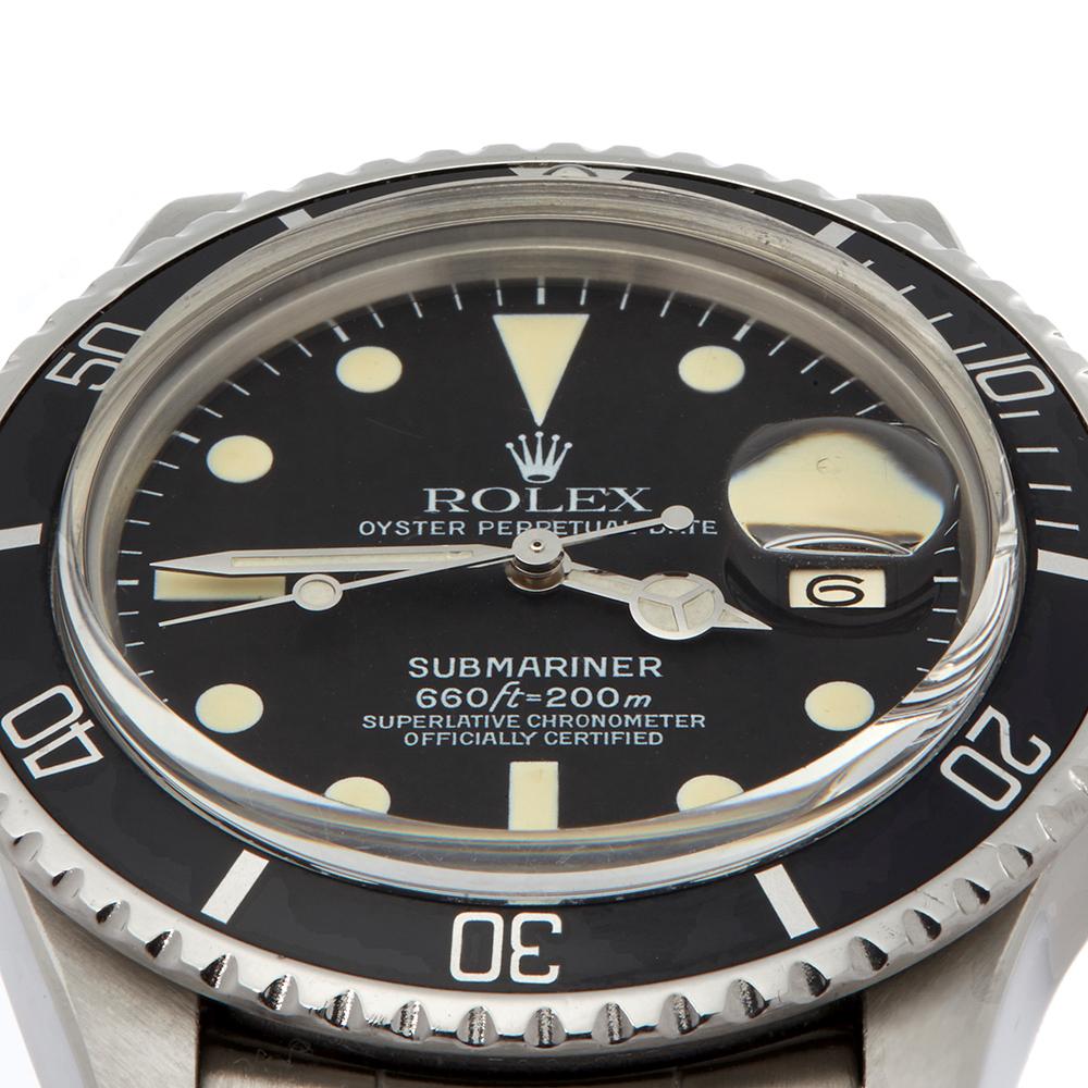 1970 Rolex Submariner Stainless Steel 1680 Wristwatch In Good Condition In Bishops Stortford, Hertfordshire