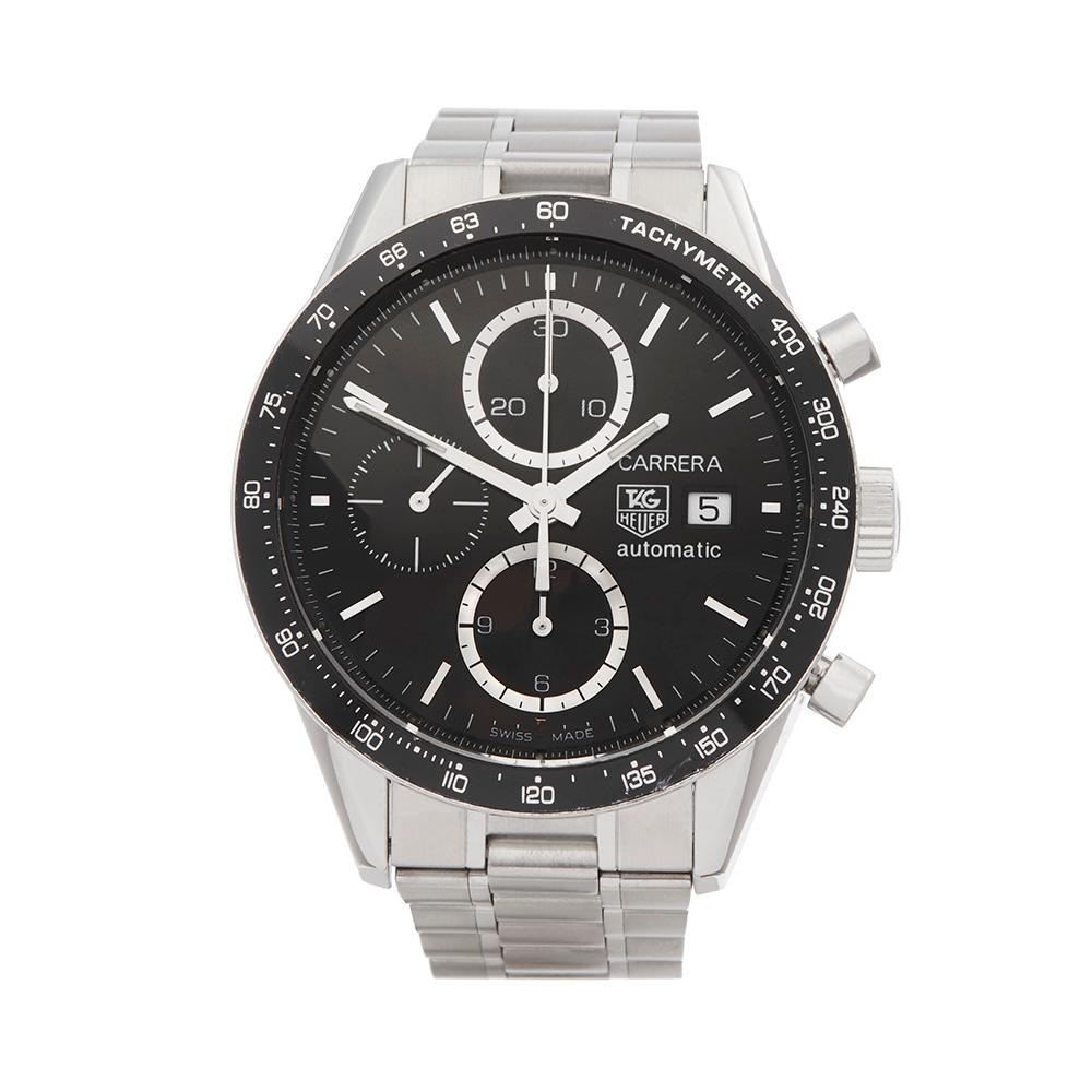 2000's Tag Heuer Carrera Chronograph Stainless Steel CV2010-3 Wristwatch