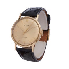 1963 Rolex Precision Yellow Gold 9708 Wristwatch