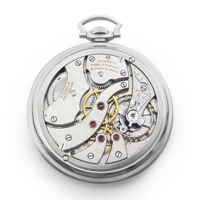 1940 Iwc / E. Gübelin Pocket Watch Stainless Steel IWC C ...