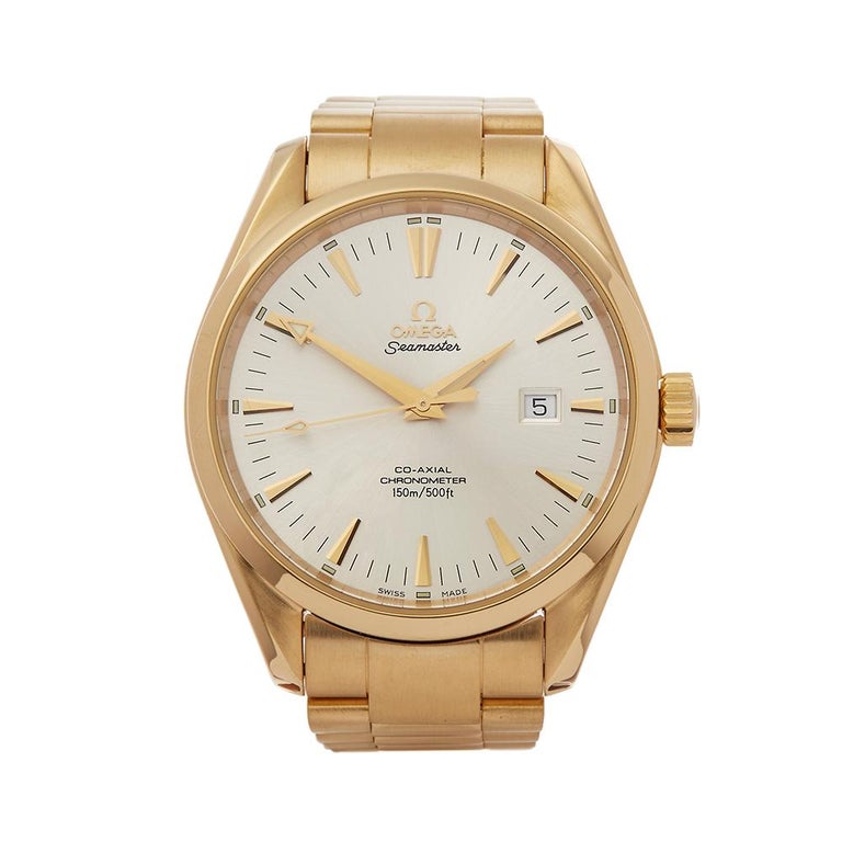 2010's Omega Seamaster Yellow Gold Wristwatch at 1stDibs