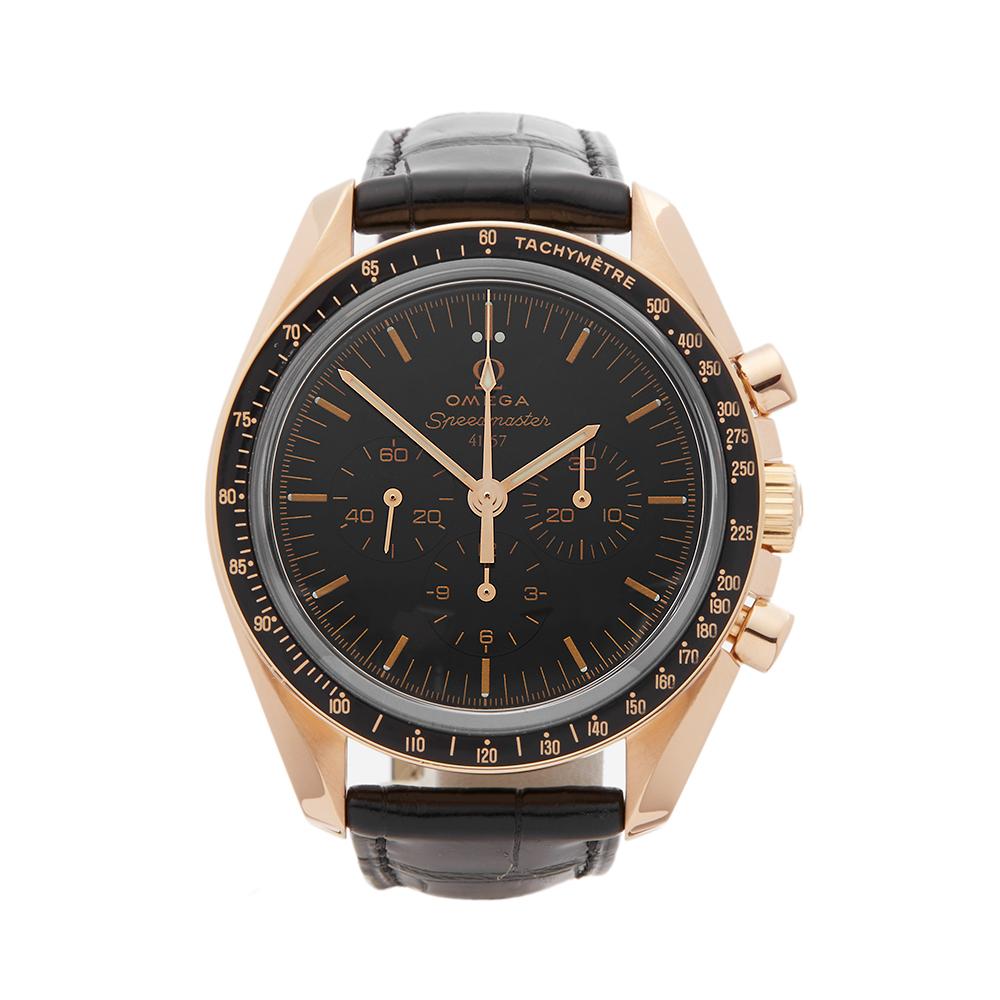 2007 Omega Speedmaster Chronograph 50th Anniversary Rose Gold Wristwatch