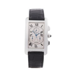 2000's Cartier Tank Americaine White Gold 2312 Wristwatch
