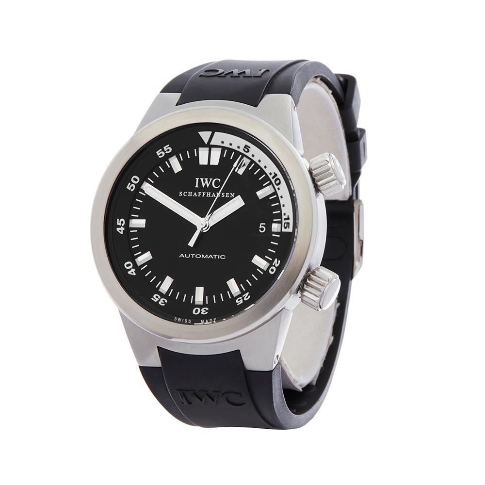 Contemporary 2010's IWC Aquatimer Stainless Steel IW354807 Wristwatch
 *
 *Complete with: Box, Manuals & Guarantee dated 2010's
 *Case Size: 42mm
 *Strap: Black Rubber
 *Age: 2010's
 *Strap length: Adjustable up to 20cm. Please note we can order