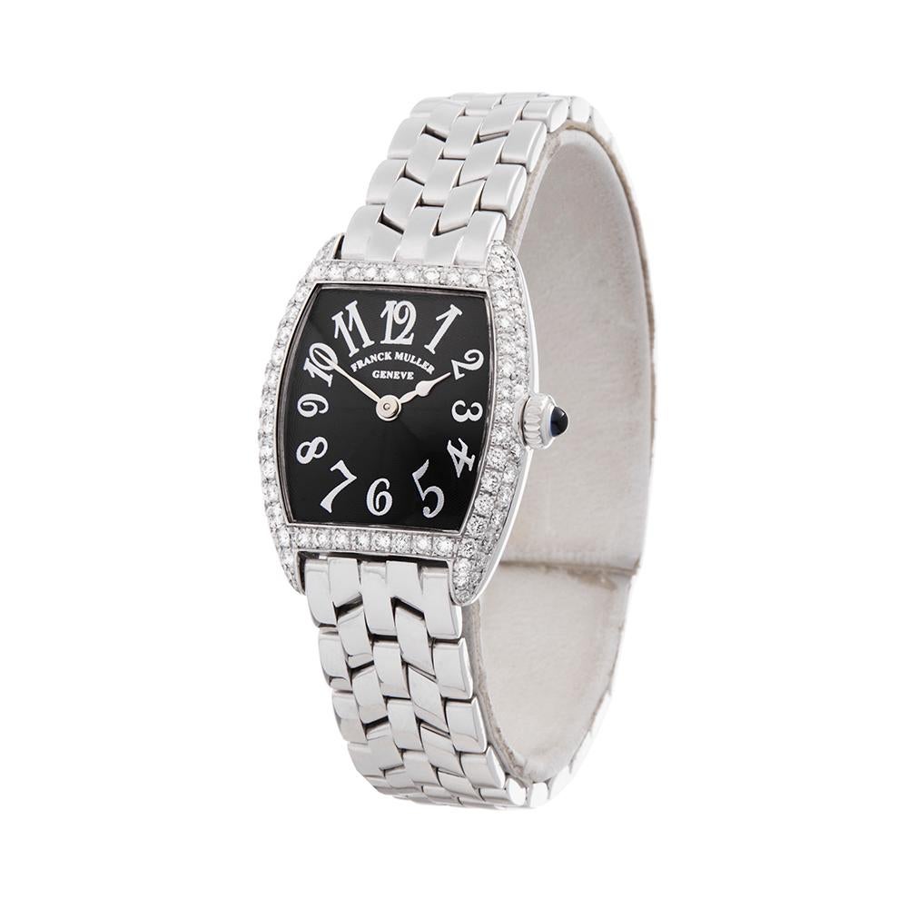 Contemporary 2000's Franck Muller Cintree Curvex White Gold 1752QZ Wristwatch
 *
 *Complete with: Box Only dated 2000's
 *Case Size: 22mm
 *Strap: 18K White Gold
 *Age: 2000's
 *Strap length: Adjustable up to 16cm. Please note we can order spare
