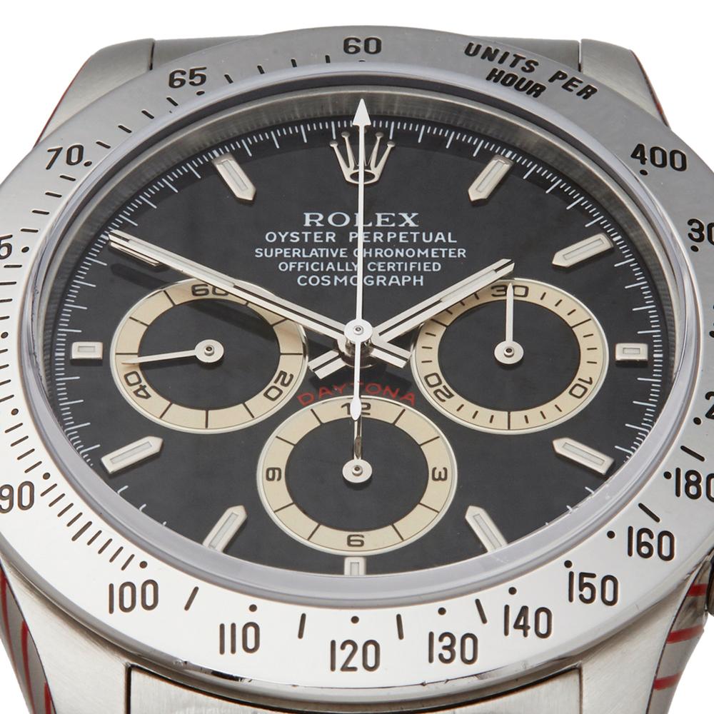 1995 Rolex Daytona Patrizzi Stainless Steel 16520 Wristwatch In Excellent Condition In Bishops Stortford, Hertfordshire