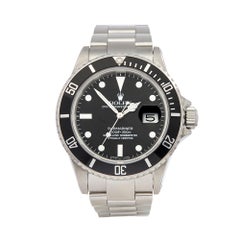 Vintage 1984 Rolex Submariner Matte Dial Stainless Steel 16800 Wristwatch
