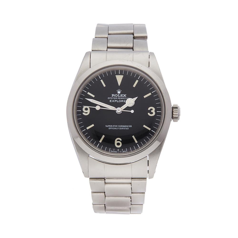 1975 Rolex Explorer I Stainless Steel 1016 Wristwatch