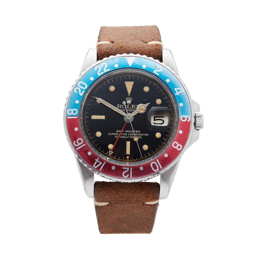 1961 Rolex GMT-Master Stainless Steel 1675 Wristwatch