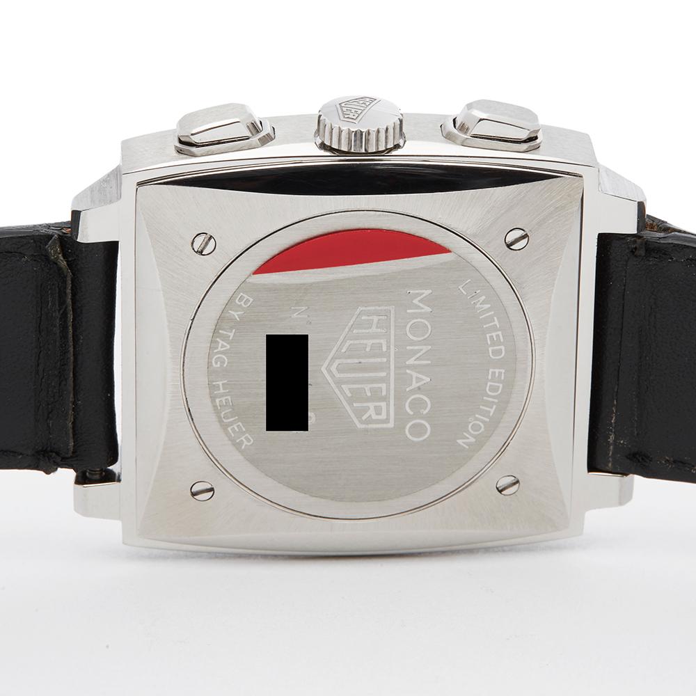 2000's Tag Heuer Monaco Stainless Steel CS2110 Wristwatch In Excellent Condition In Bishops Stortford, Hertfordshire