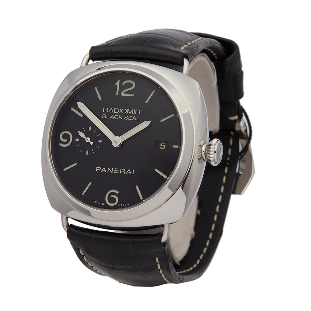 Contemporary 2018 Panerai Radiomir Stainless Steel PAM00388 Wristwatch
 *
 *Complete with: Box, Manuals & Guarantee dated 21st March 2018
 *Case Size: 44mm
 *Strap: Black Alligator Leather
 *Age: 2018
 *Strap length: Adjustable up to 20cm. Please