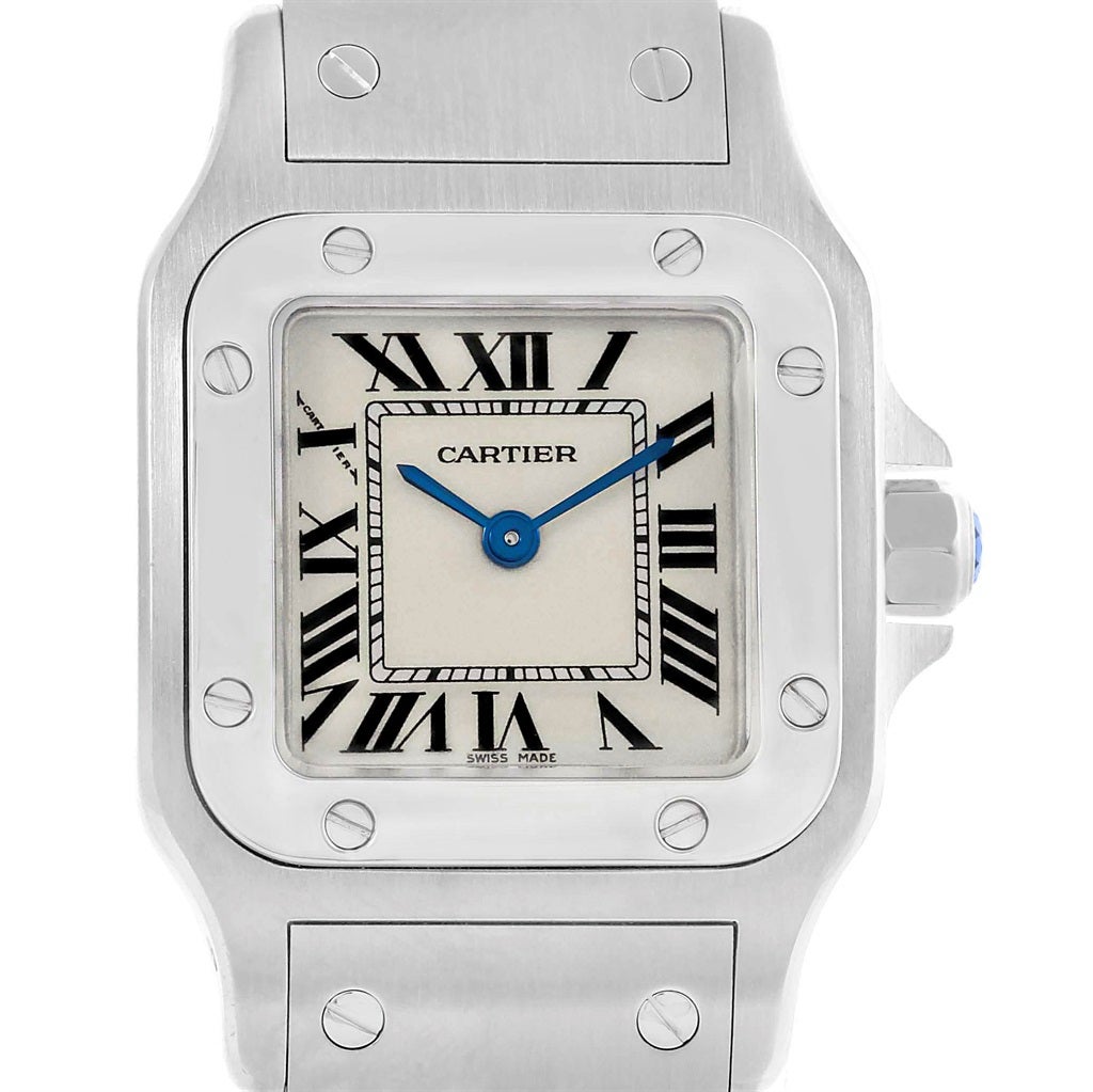 Cartier Santos Galbee 1565 with Band, Stainless-Steel Bezel and Grey ...