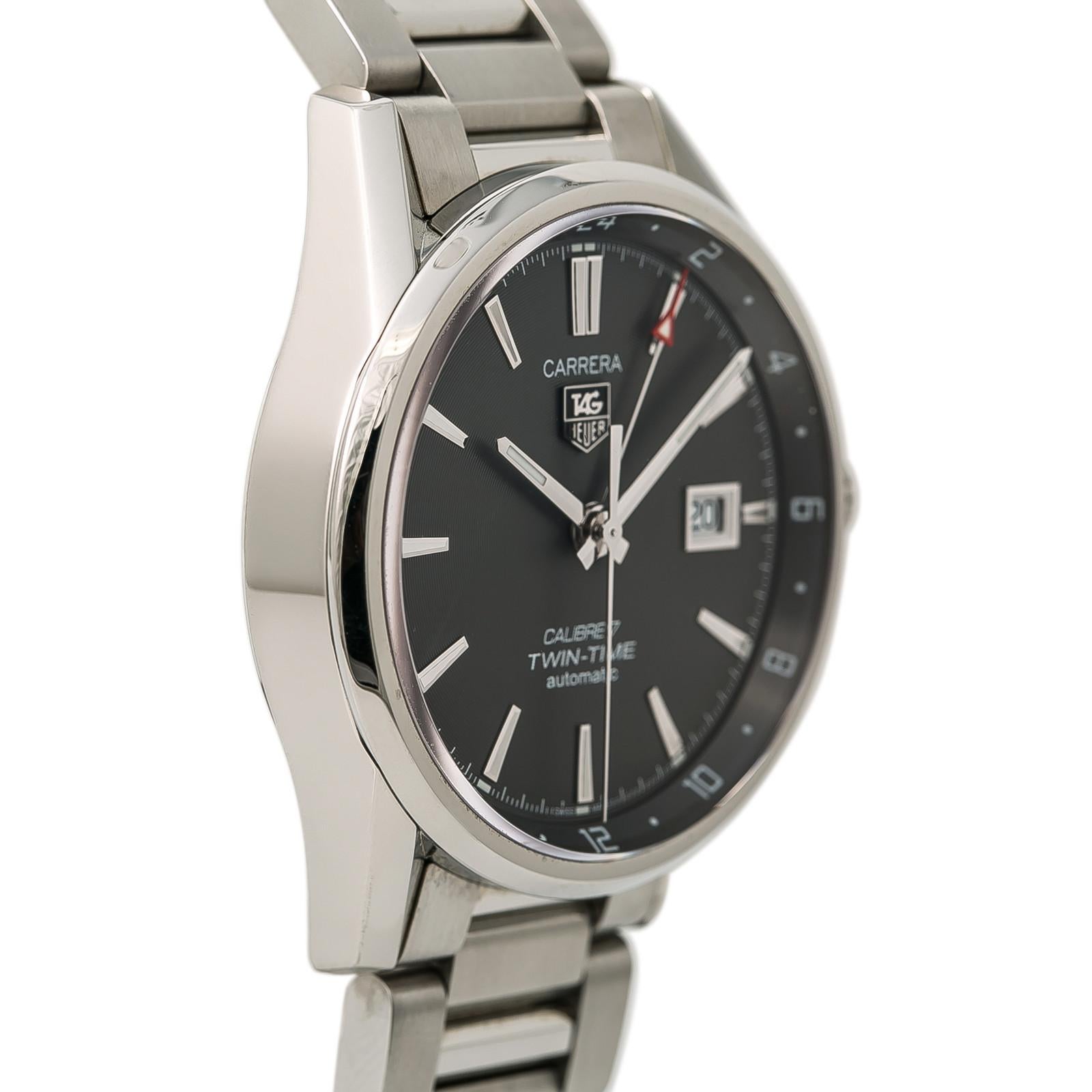TAG Heuer Carrera WAR2012, Gray Dial Certified Authentic In Excellent Condition For Sale In Miami, FL