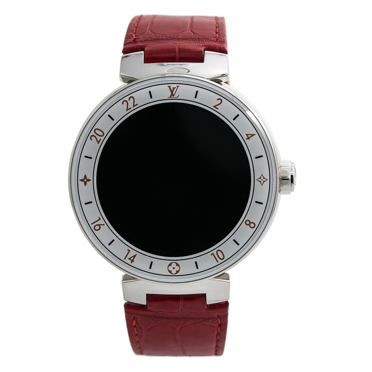 Louis Vuitton Tambour, Black Dial Certified Authentic For Sale at 1stdibs