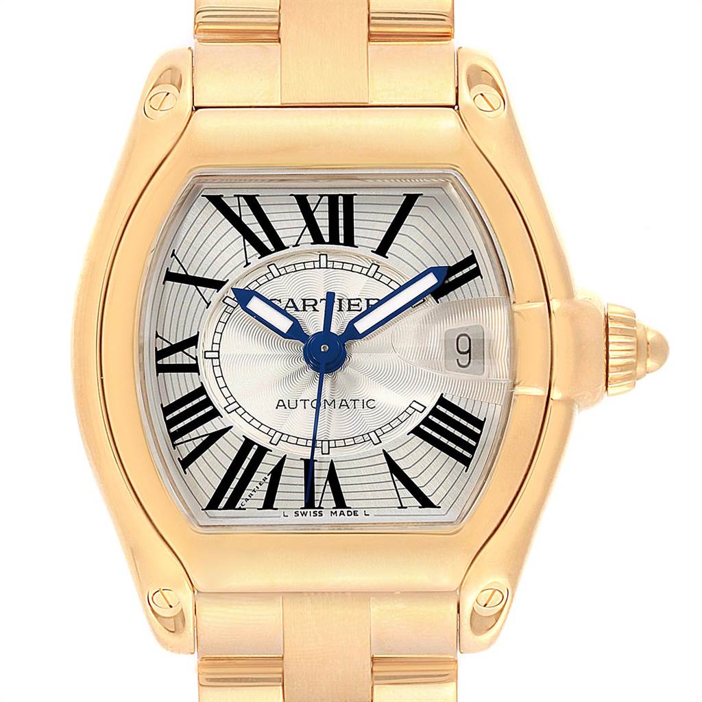 Cartier Roadster 18 Karat Yellow Gold Large Men S Watch W62005v1 For Sale At 1stdibs
