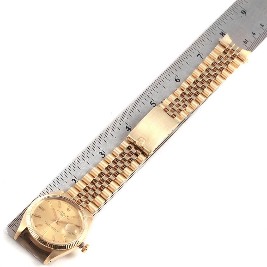 Rolex Date 14 Karat Yellow Gold Jubilee Bracelet Vintage Men's Watch 1503 5