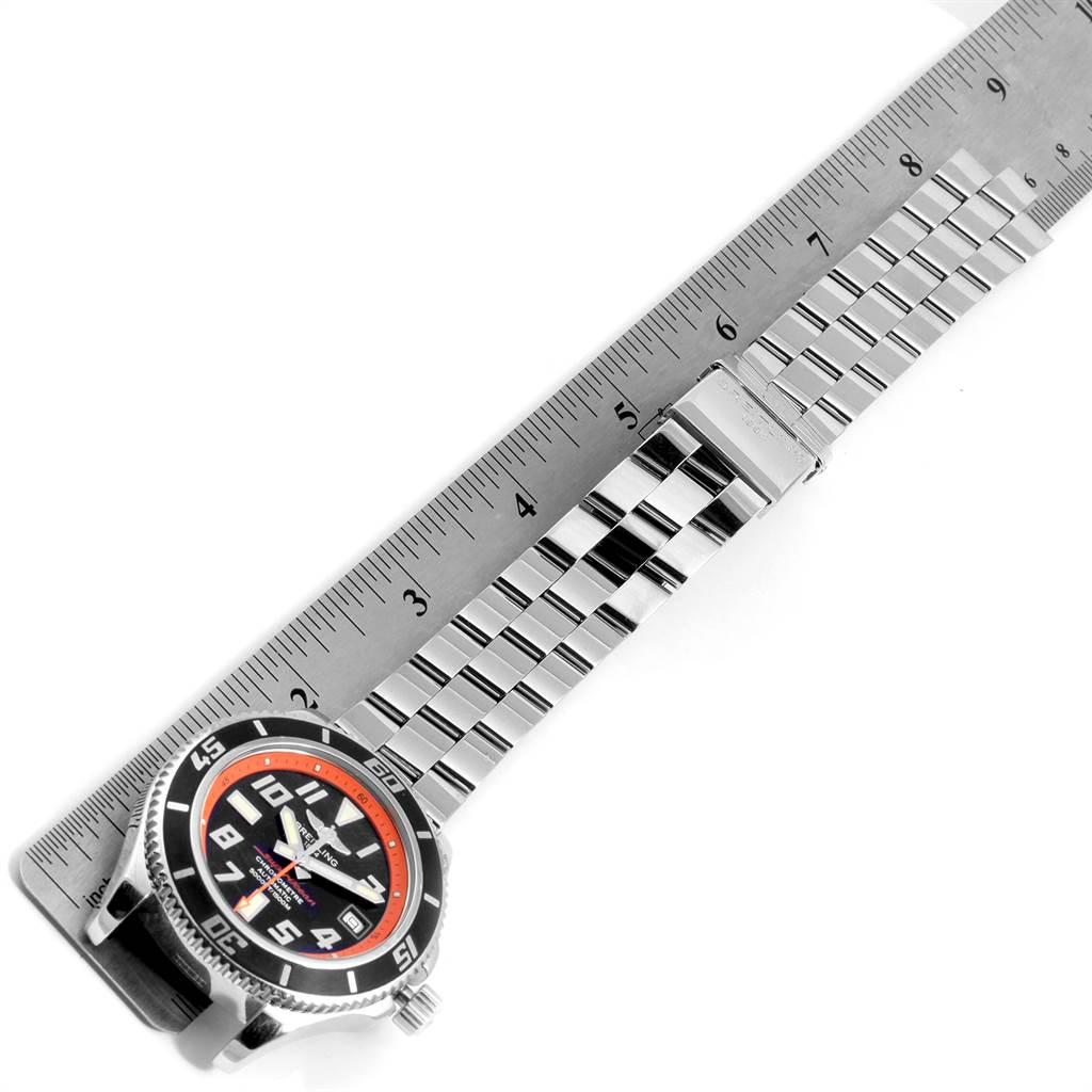 Breitling Superocean 42 Abyss Black Orange LE Men's Watch A17364 Box Papers For Sale 3