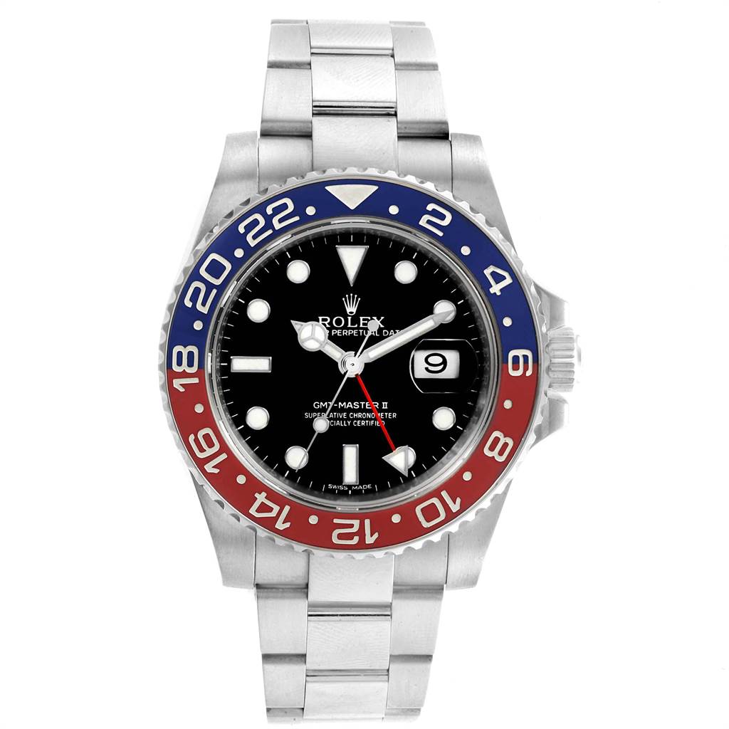 Rolex Gmt Master Ii White Gold Pepsi Bezel Men S Watch 116719 Box For Sale At 1stdibs