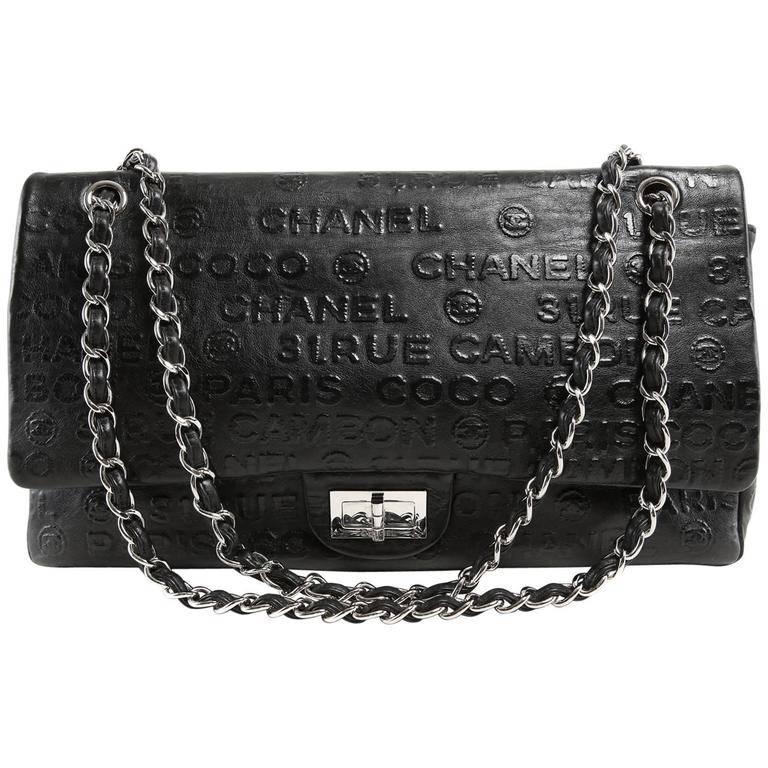Chanel Black Leather Rue Cambon Double Flap Shoulder bag at 1stDibs