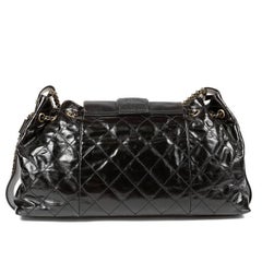 Chanel Black Calfskin and Stingray Accordion Bag