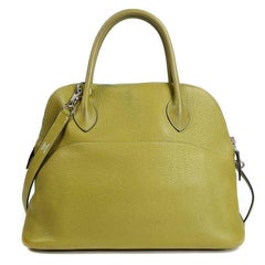 Hermes Vert Anis Clemence 27 cm Bolidentasche