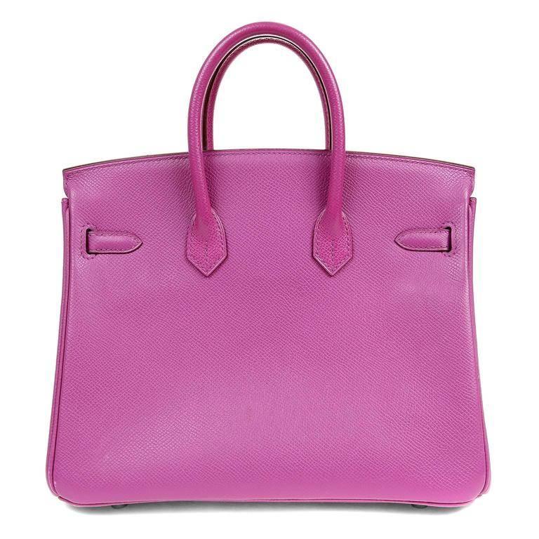 Hermes Anemone Epsom 25 cm Birkin- EXCELLENT condition Considered the ultimate luxury item, the Hermes Birkin is stitched by hand. Waitlists are commonplace. Anemone is a stunning pop color; a must have for purple lovers. Epsom leather is textured