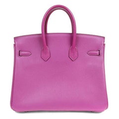 Hermes Anemone Purple Epsom 25 cm Birkin Bag