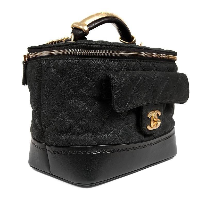 Chanel Globetrotter-Tasche aus schwarzem Leder (Schwarz)