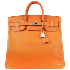 Hermes Orange Epsom 40 cm HAC with Palladium