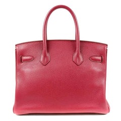 Hermes Ruby Red Togo Leather 30 cm Birkin Bag PHW