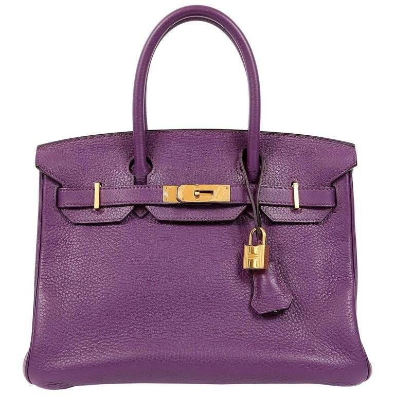 Hermes Ultra Violet Togo Birkin Bag