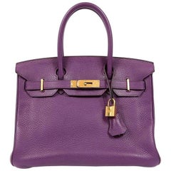 Hermes Ultra Violet Togo 30 cm Birkin Bag with GHW