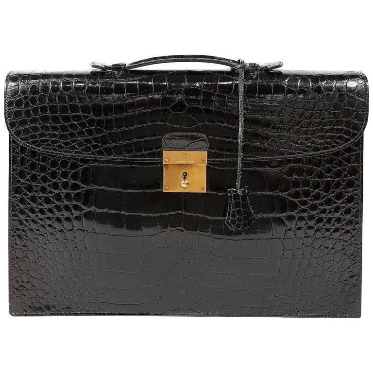 hermes leather briefcase