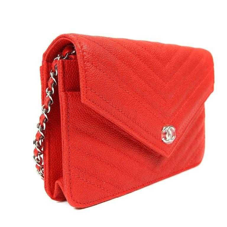 Chanel Red Caviar WOC Wallet on a Chain at 1stDibs | chanel woc red caviar, chanel  wallet on chain red caviar
