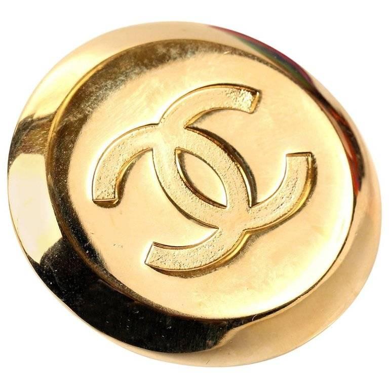 Chanel Gold CC Scarf Clip