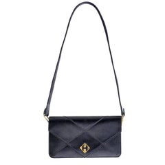 Hermes Navy Blue Satin Evening Bag