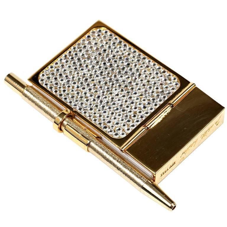 Judith Leiber Crystal Mini Note Pad with Pen