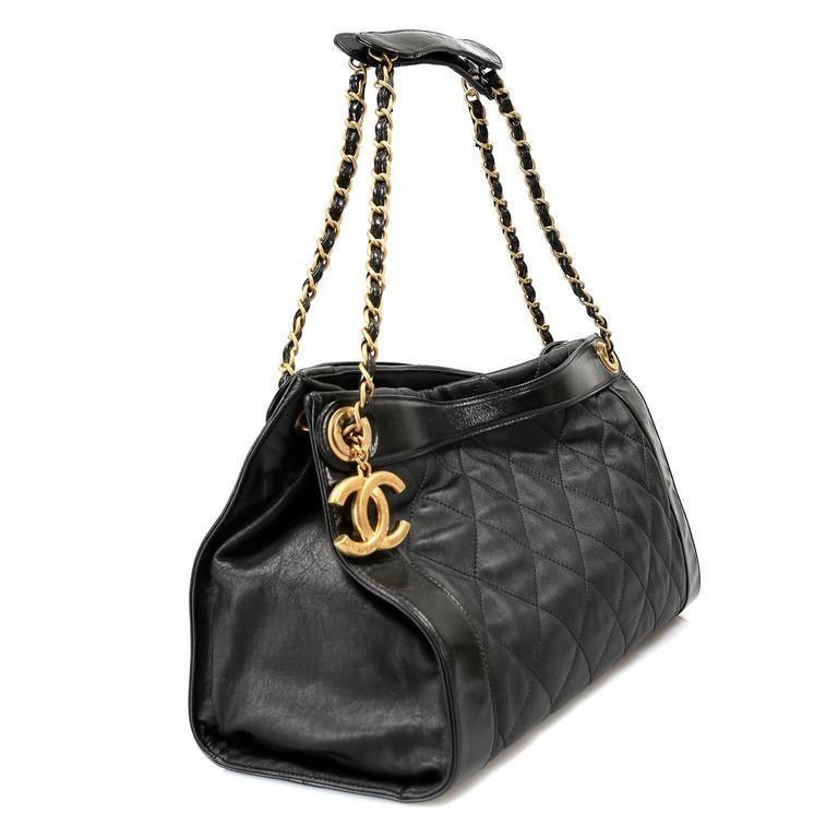 Chanel Black Clafskin In The Mix Tote In New Condition In Palm Beach, FL