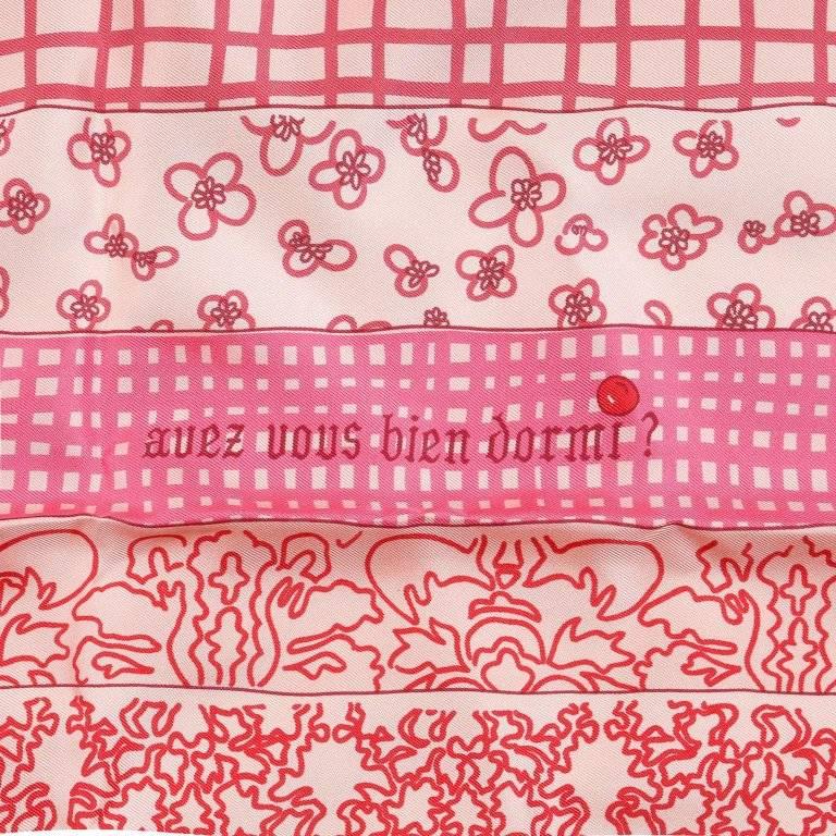Hermes Pink Avez Vous Bien Dormi Silk Pochette Scarf at 1stDibs agathe avezvous bien