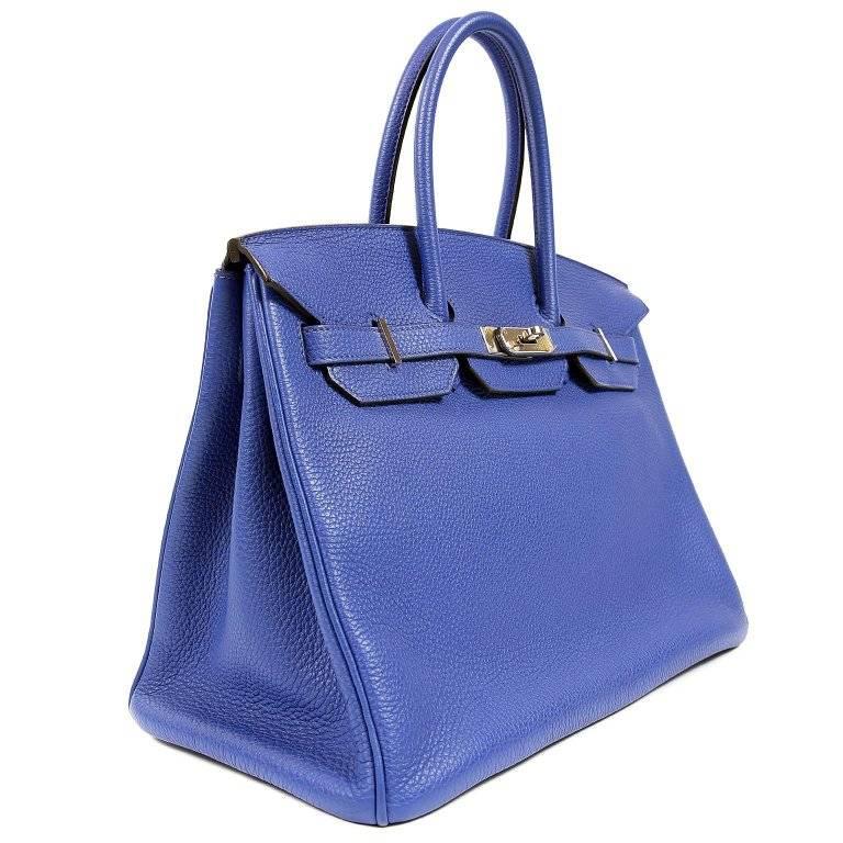 hermes birkin togo 35 bleu electrique