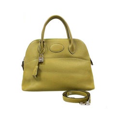 Hermes Vert Anis Clemence 31 cm Bolide Bag