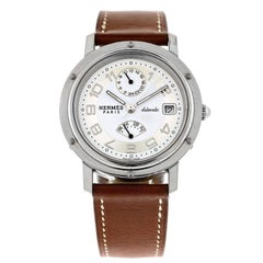 Hermès Stainless Steel Chronograph automatic Wristwatch