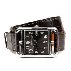 Hermès Cape Cod Watch with Grey Alligator Double Tour Band