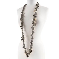 Chanel Black and White Pearl Necklace