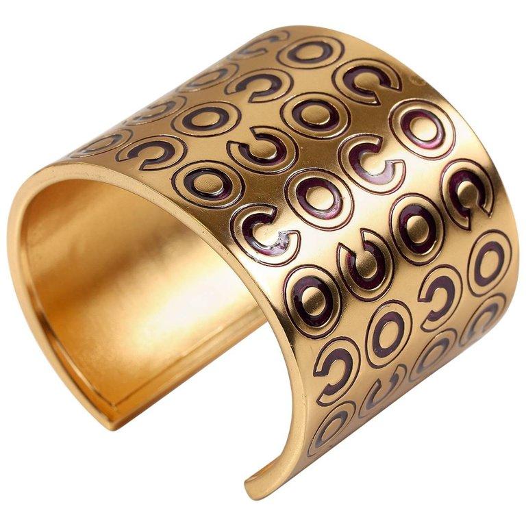 Chanel COCO Gold Cuff Bracelet