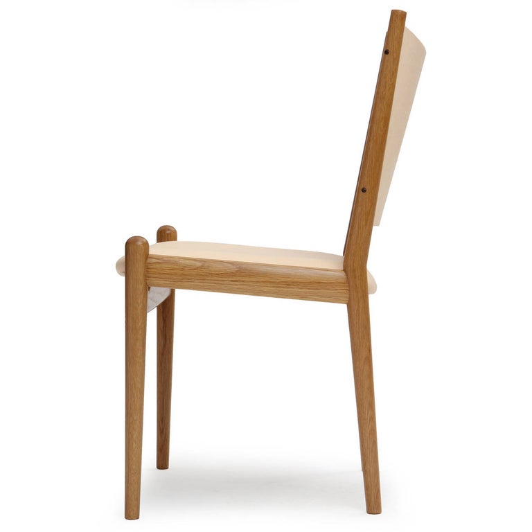 White Oak and Leather Dining Chairs by Hans Wegner For Sale at 1stDibs
