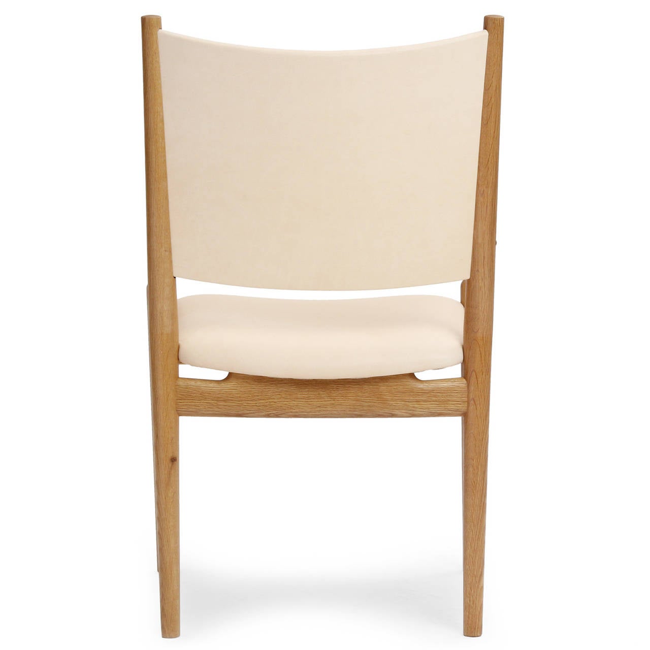 Chaises de salle à manger en chêne blanc et cuir de Hans Wegner Excellent état - En vente à Sagaponack, NY