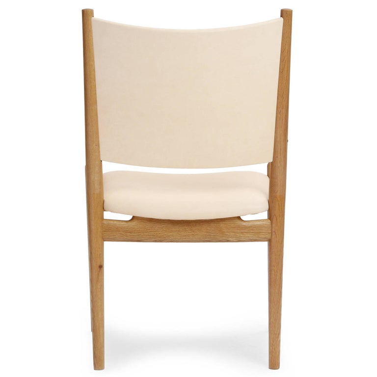 White Oak and Leather Dining Chairs by Hans Wegner For Sale at 1stDibs