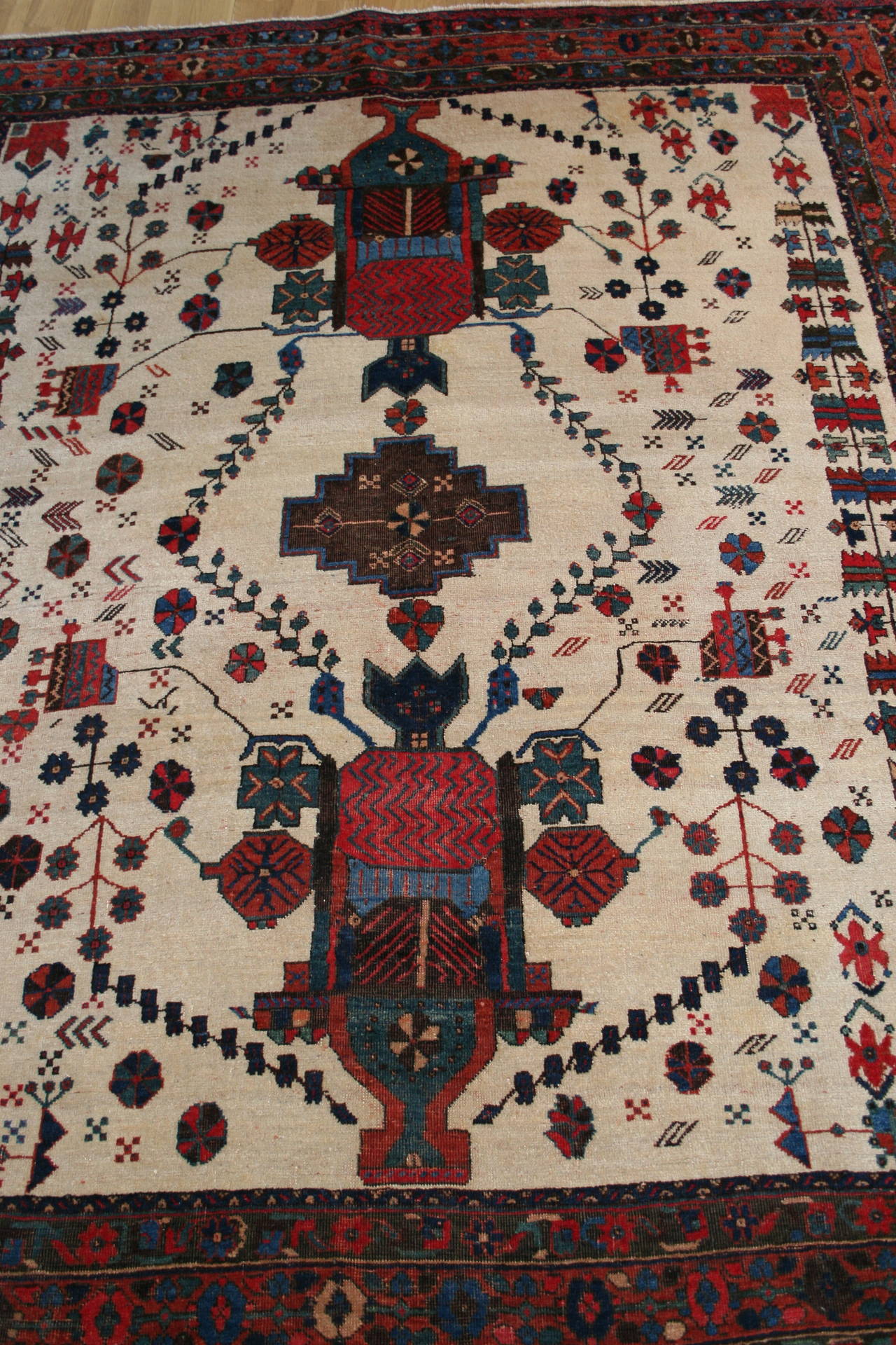 Wool Antique Persian Tribal Afshar For Sale